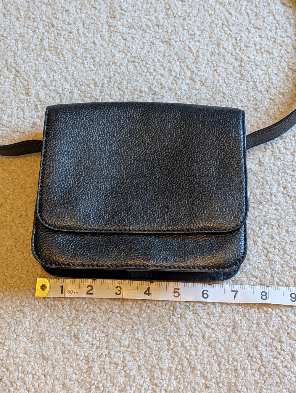 Away Black Pebbled Leather Crossbody Bag - Picture 12 of 15